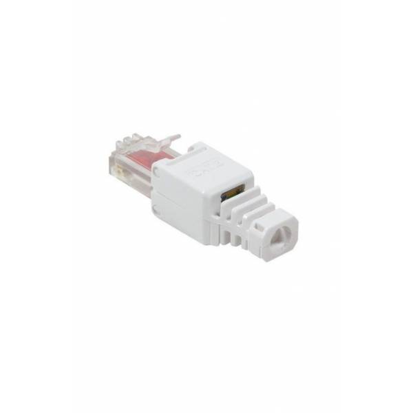 RJ45 jungtis be įrankių Cat6 baltas