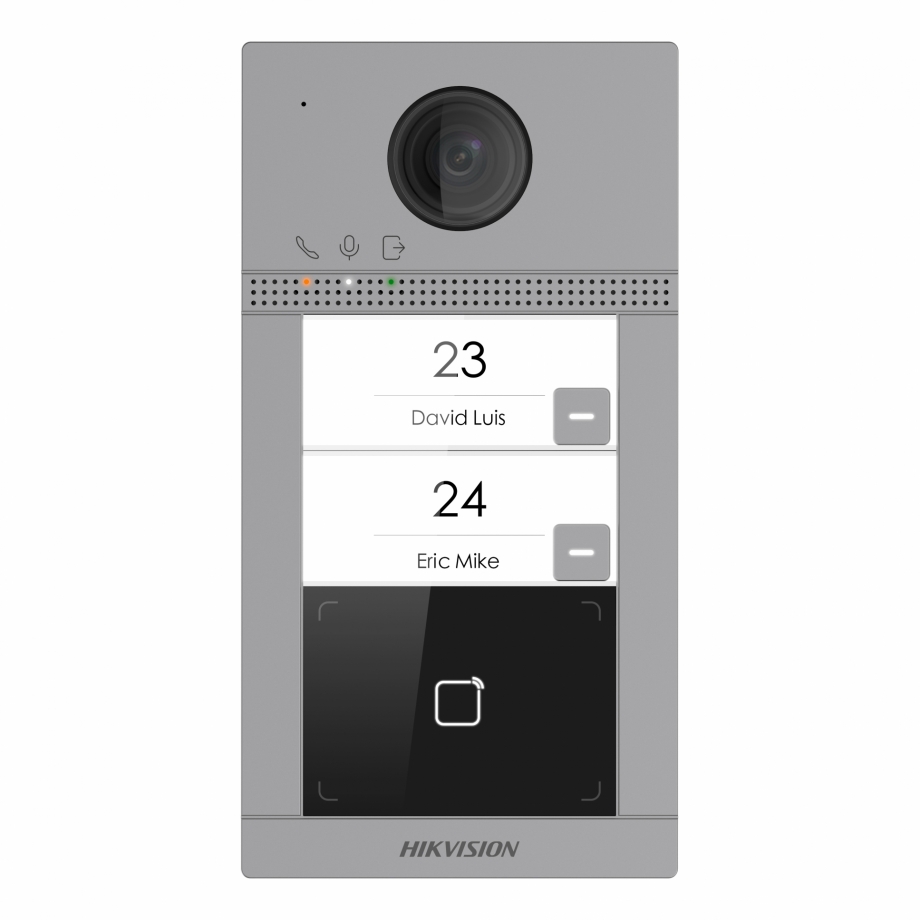 HikVision 2 Mygtukai Metalo Vila Durų Stotis DS-KV8213-WME1