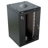 Stovo Spintelė 10" 6U, 300mm, Stiklinės Durys, Juoda