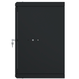 Stovo Spintelė 10" 6U, 300mm, Stiklinės Durys, Juoda